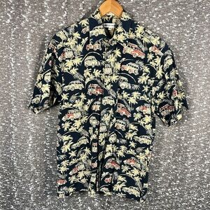 Pierre Cardin Hawaiian Beach Cruiser Casual‎ Button-Down Shirt Size Medium